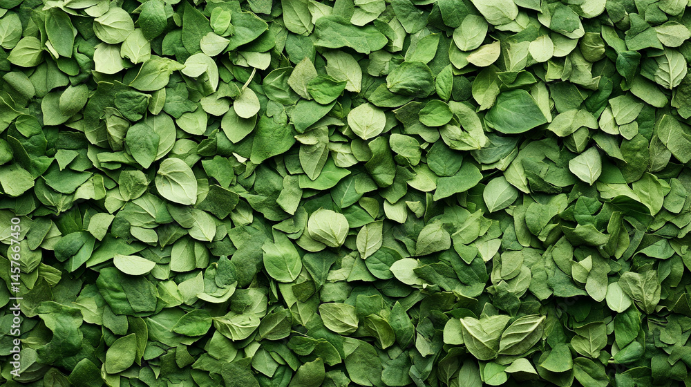 Top view of a textured pile of dried and chopped basil spice, symbolizing natural flavor, culinary tradition, and the essence of Mediterranean cooking in organic, earthy tones.