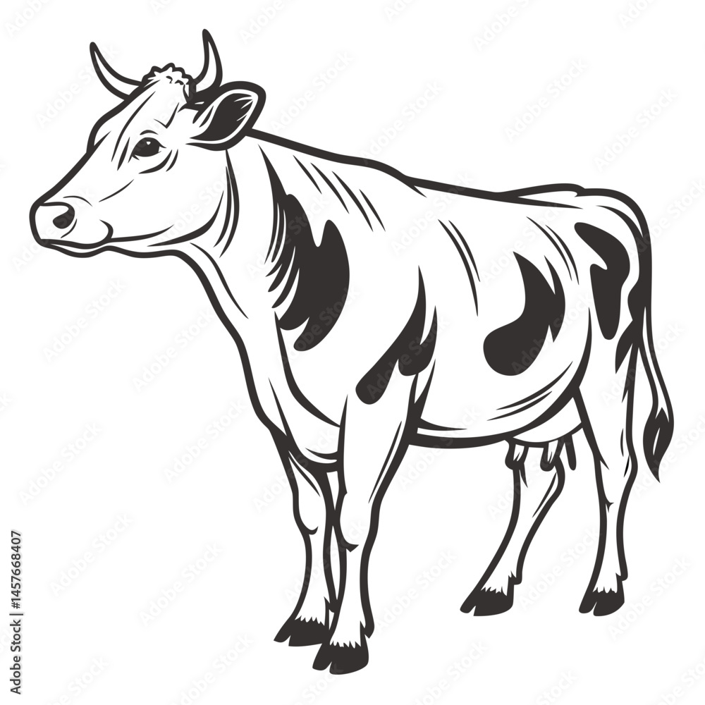 Fototapeta premium cow vector design