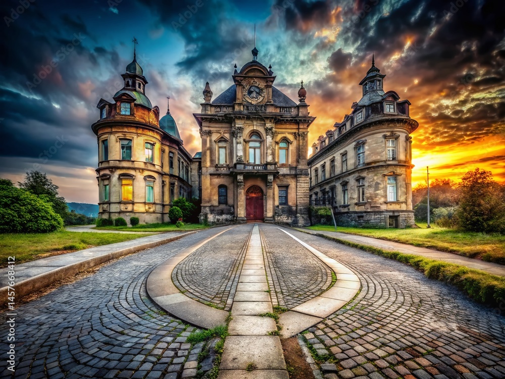 Obraz premium Crossroads of Love: A Decision of Marriage or Divorce - Architectural Photography