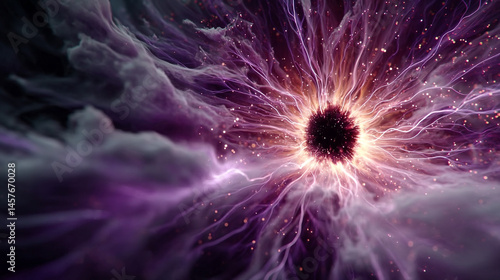 A glowing electric plasma portal pulses with vibrant energy in a dark void, symbolizing futuristic technology, dimensional gateways, and the unknown power of science and imagination.

