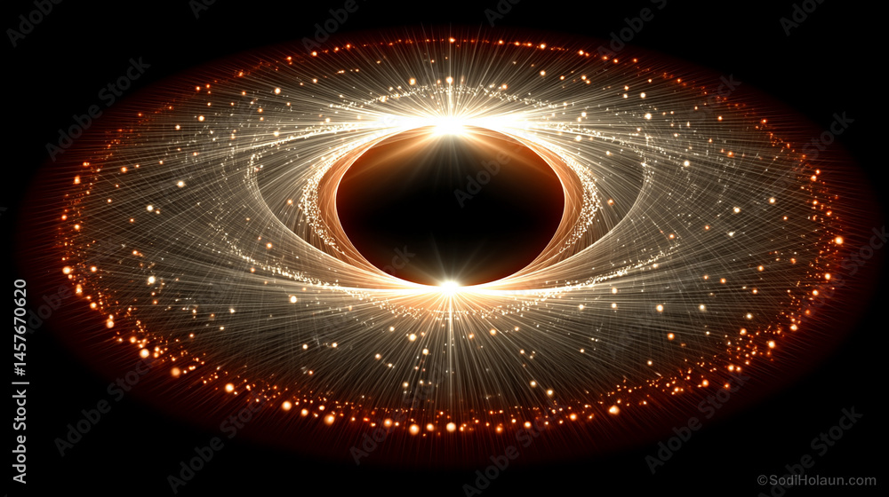 A glowing electric plasma portal pulses with vibrant energy in a dark void, symbolizing futuristic technology, dimensional gateways, and the unknown power of science and imagination.