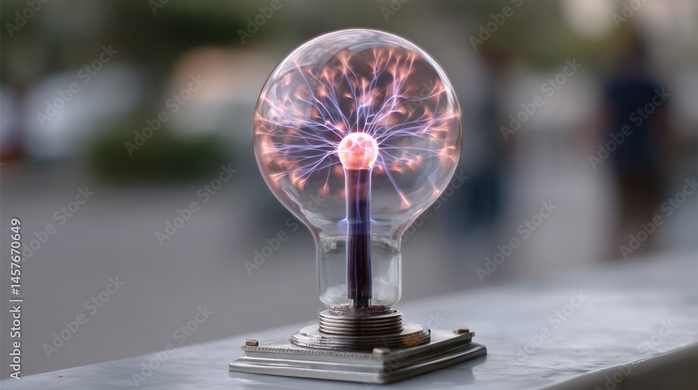 A glowing electric plasma portal pulses with vibrant energy in a dark void, symbolizing futuristic technology, dimensional gateways, and the unknown power of science and imagination.