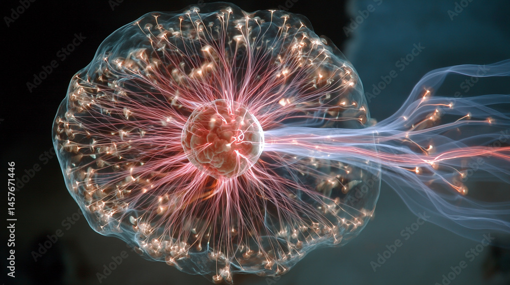 A glowing electric plasma portal pulses with vibrant energy in a dark void, symbolizing futuristic technology, dimensional gateways, and the unknown power of science and imagination.