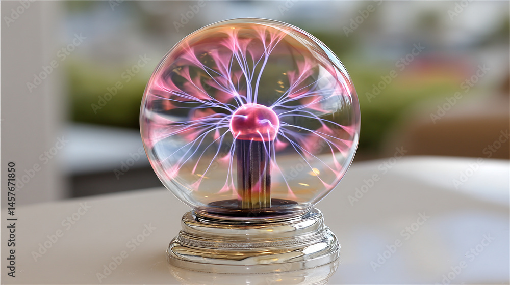 A glowing electric plasma portal pulses with vibrant energy in a dark void, symbolizing futuristic technology, dimensional gateways, and the unknown power of science and imagination.