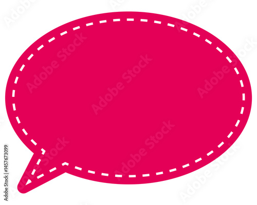 シンプルなカラーの吹き出し　丸形