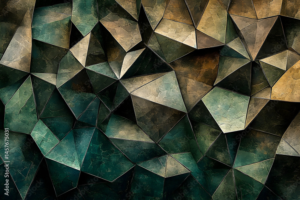 Fototapeta premium Abstract geometric pattern with varied muted tones.