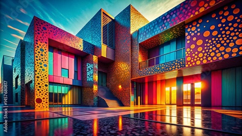 Dramatic Dark Architecture Speckle Pattern - Rule of Thirds Composition