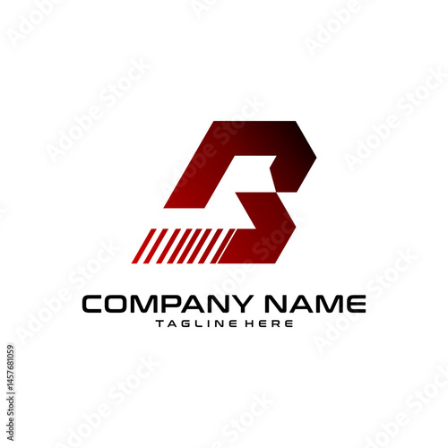 Letter B Speed Logo Design Template