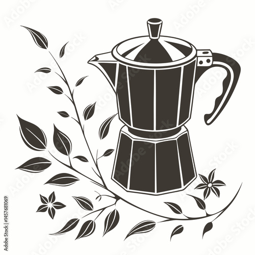 coffee pot vector illustration