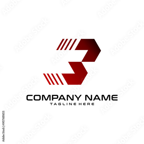 Letter B Speed Logo Design Template