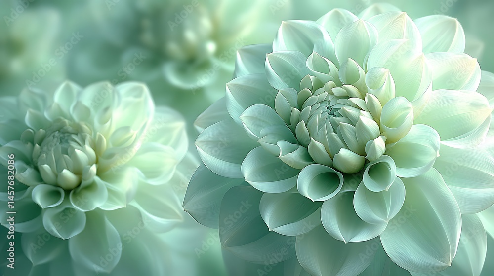 Serene Green Dahlias Close Up Gentle Floral Arrangement Delicate Bloom High Resolution Photo Serene Green Dahlias Close Up Gentle Floral Arrangement Delicate Bloom High Resolution Photo