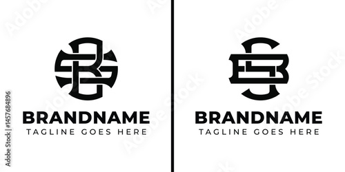Letters BS and SB Monogram Logo, suitable for business with SB or BS initials