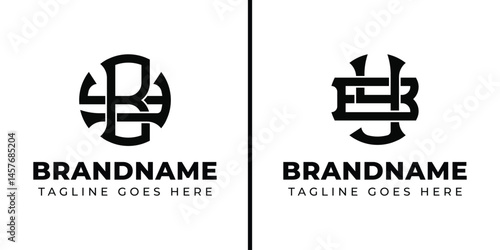 Letters BY and YB Monogram Logo, suitable for business with YB or BY initials