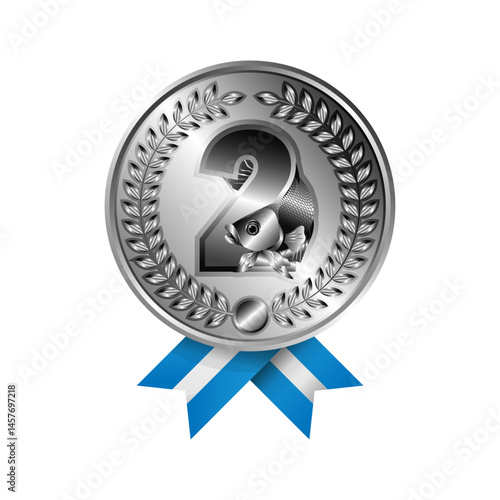 Betta fish silver medal silver for certificate.