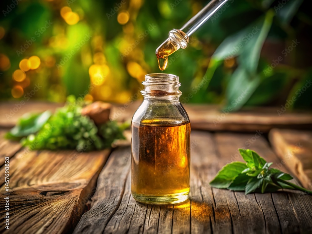 Essential Oil in Glass Bottle with Dropper - Natural Remedy, Aromatherapy, Wellness Product Essential Oil in Glass Bottle with Dropper - Natural Remedy, Aromatherapy, Wellness Product