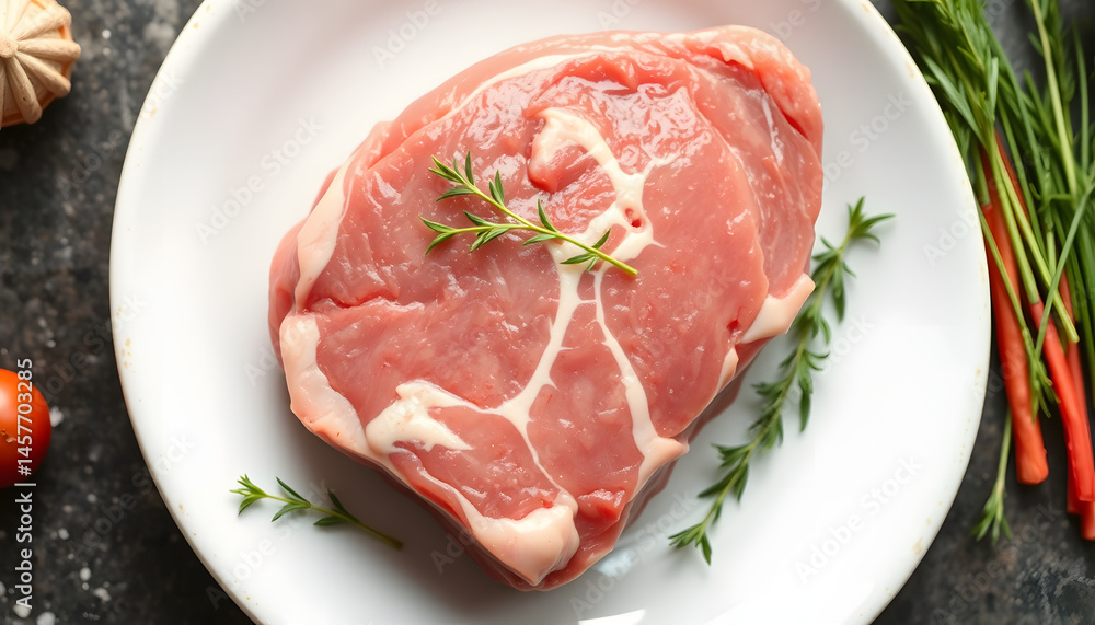 Raw ossobuco beef meat for cooking, isometry. isolated with white highlights Raw ossobuco beef meat for cooking, isometry. isolated with white highlights
