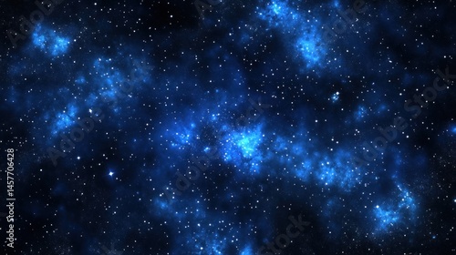 Fototapeta Naklejka Na Ścianę i Meble -  Blue nebula and stars in deep space