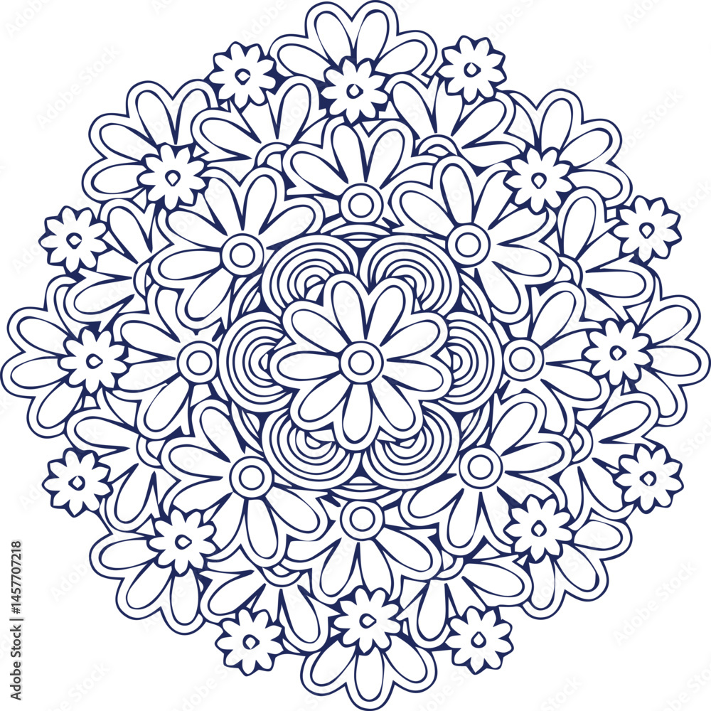 Beautiful flower art and mandala vector design Beautiful flower art and mandala vector design