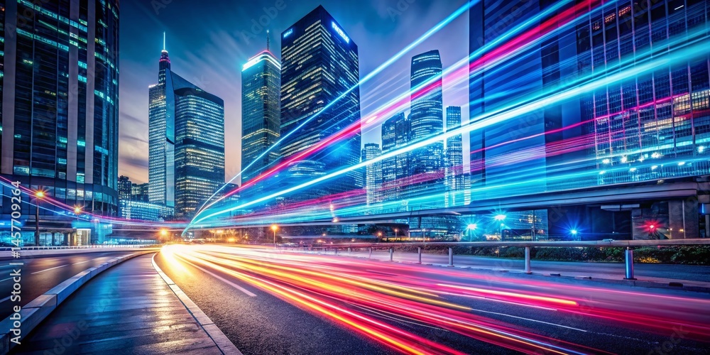 Futuristic Highway of Data: Motion Blur, Digital Transformation, Agile Business Futuristic Highway of Data: Motion Blur, Digital Transformation, Agile Business