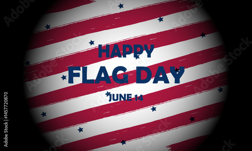 Flag Day In United States June 14 Background Vector Illustration