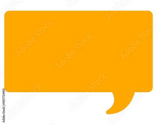 シンプルなカラーの吹き出し　四角形