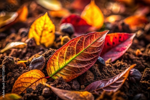Intricate Fall Garden Soil Texture Background - Macro Photography