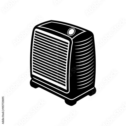 Multi functional space heater and air cooler silhouette.