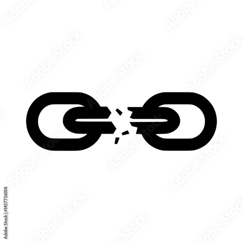 Broken Chain Icon - Disconnection Symbol