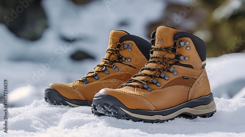 High Performance Tan Leather Winter Hiking Boots Durable Comfortable Stylish Snow Trekking Footwear Warm Waterproof Outdoor Adventure Gear Excellent Grip Brown Mens Shoes cold trail style   
