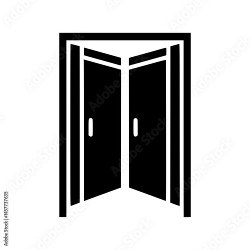 Open Door Icon - Vector Illustration