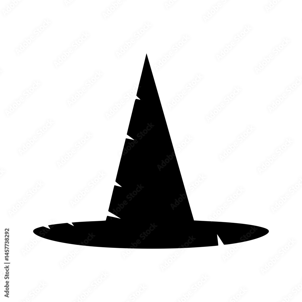 Fototapeta premium Black Witch Hat Silhouette