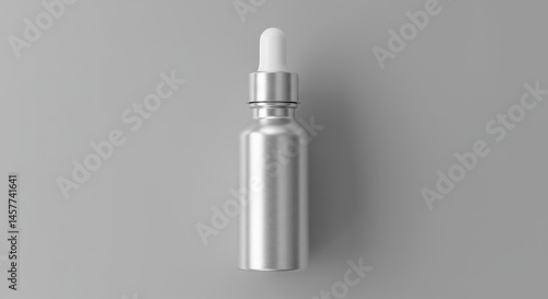 Wallpaper Mural Dropper Bottle Silver on Gray Background Torontodigital.ca