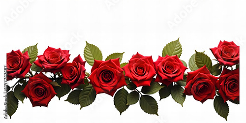 Elegant Red Rose Garland
