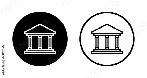 Bank icon logo design. Bank sign and symbol, museum, university