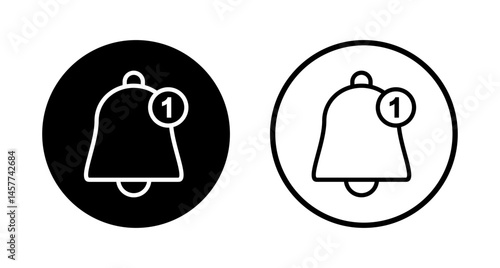 Bell icon logo design. Notification sign and symbol for web site design