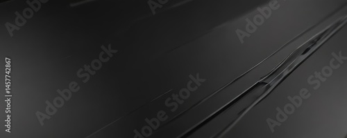 Wallpaper Mural Sleek black aluminum panel, sharp reflections, bright, background, reflective Torontodigital.ca