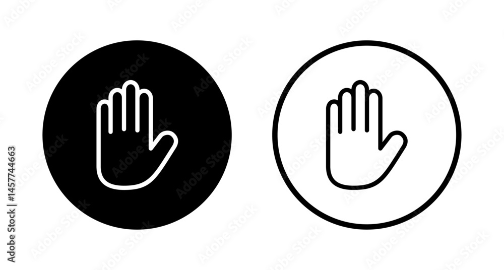 Hand icon logo design. hand sign and symbol. palm Hand icon logo design. hand sign and symbol. palm