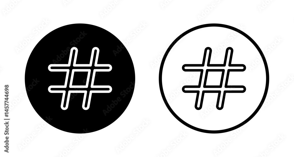 Obraz premium Hashtag icon logo design. hashtag sign and symbol