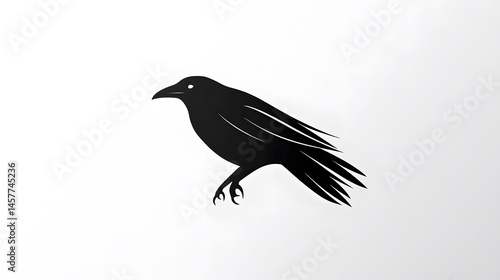 Sleek Raven Logo Design for Fashion Brand - Creative and Minimalistic Vector Illustration
