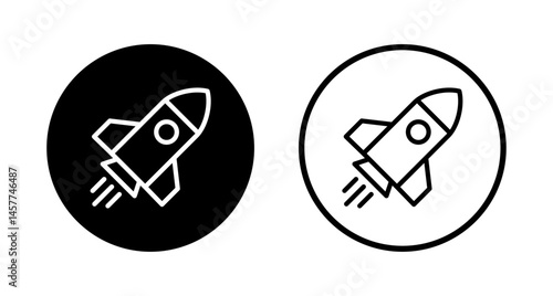 Rocket icon logo design. Startup sign and symbol. rocket launcher icon