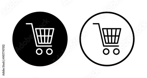 Shopping icon logo design. Shopping cart sign and symbol. Trolley icon