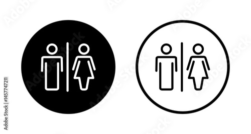Toilet icon logo design. Girls and boys restrooms sign and symbol. bathroom sign. wc, lavatory