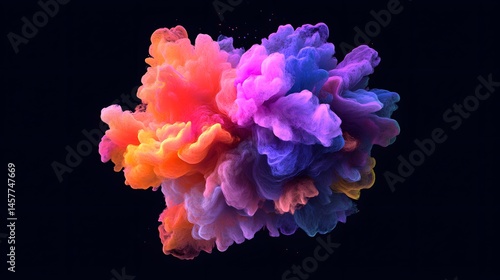 Professional Multicolored Blot Artwork for Creative Projects
