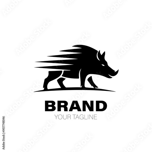 Boar Logo. Boar Logo Design. Boar Logo Brand. Boar Logo Vector Design Isolated on White Background