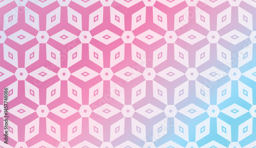 Modern Pattern With Curved Line. Geometric Elements. Blurred Gradient Background. Design For Screen, Presentation, Wallpaper. Holiday Object. Vector Illustration