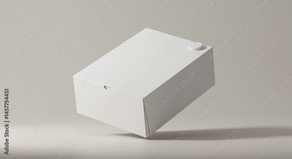 White Cardboard Box Mockup for Presentation White Cardboard Box Mockup for Presentation