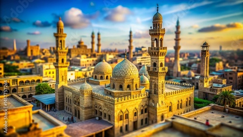 Miniature Al-Azhar Mosque, Cairo, Egypt: Tilt-Shift Photography