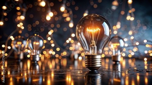 Minimalist Glowing Bulbs: Stylish Light Photography