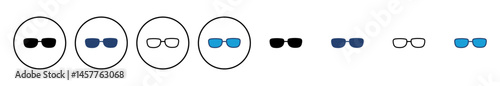 Glasses icon vector. Glasses vector icon