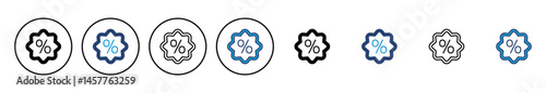 Discount icon vector. Discount tag icon.